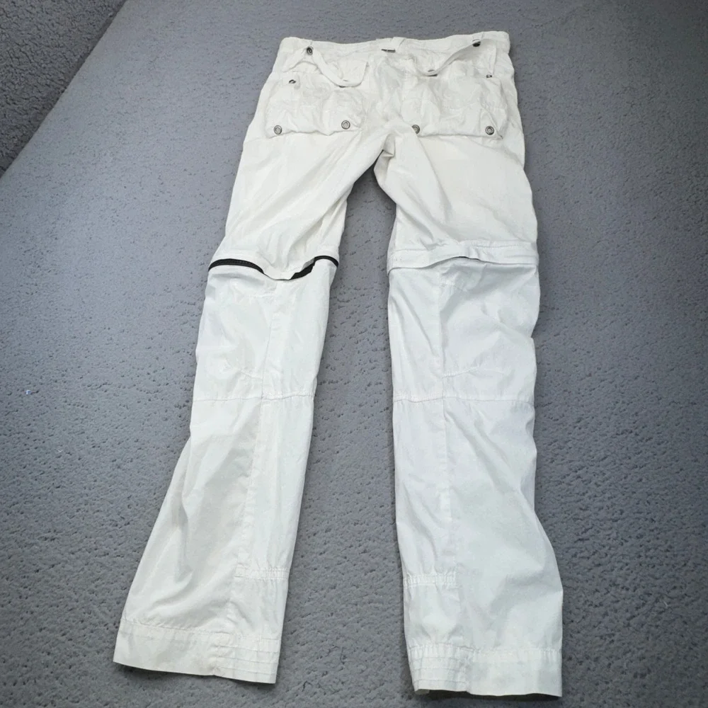 RLX Ralph Lauren Parachute Pants Womens 31R White‎ Convertible Cargo Y2K